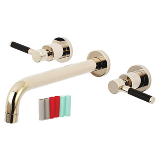 Wall Mount Tub Faucet, Kaiser, Two-Handle in Polished Nickel