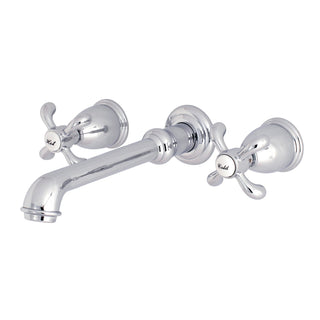 Wall Mount Tub Faucet, Tulare, Two-Handle 3-Hole in Polished Chrome