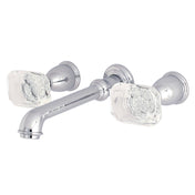 Wall Mount Tub Faucet, Tulare, Two-Handle 3-Hole in Polished Chrome