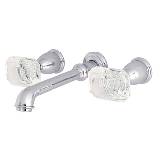 Wall Mount Tub Faucet, Tulare, Two-Handle 3-Hole in Polished Chrome