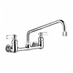 Wall Mount Utility Faucet with Extended Swivel Spout in Polished Chrome