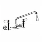 Wall Mount Utility Faucet with Extended Swivel Spout in Polished Chrome