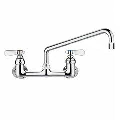 Wall Mount Utility Faucet with Extended Swivel Spout in Polished Chrome