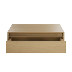 Wall-Mounted Bathroom Vanity Cabinet, Avancer, 36 in without Top in Natural Oak