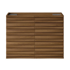 Wall-Mounted Bathroom Vanity Cabinet, Cascade, 30 In, Without Top in Brown Oak