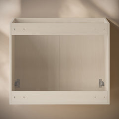 Wall-Mounted Bathroom Vanity Cabinet, Cascade, 30 Inch Without Top in White Oak