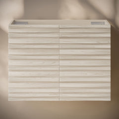 Wall-Mounted Bathroom Vanity Cabinet, Cascade, 30 Inch Without Top in White Oak