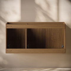 Wall-Mounted Bathroom Vanity Cabinet, Cascade, 48 In without Top in Brown Oak