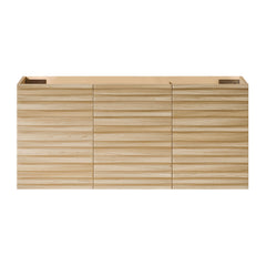 Wall-Mounted Bathroom Vanity Cabinet, Cascade, 48 in Without Top in Natural Oak