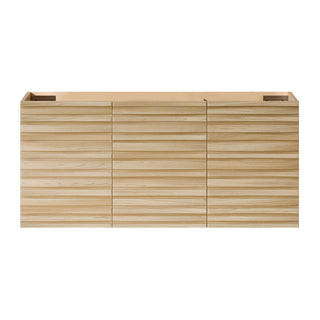 Wall-Mounted Bathroom Vanity Cabinet, Cascade, 48 in Without Top in Natural Oak