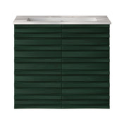 Wall-Mounted Bathroom Vanity, Cascade, 24 In with Ceramic Top in Green Oak