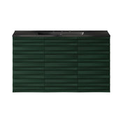 Wall-Mounted Bathroom Vanity, Cascade, 36 Inch with Ceramic Top in Green Oak