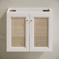 Wall-Mounted Bathroom Vanity, Classe, 24 Inch with Two Doors in White Oak