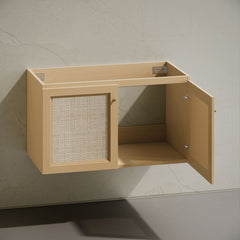 Wall-Mounted Bathroom Vanity, Classe, 36 Inch Cabinet in Natural Oak