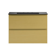 Wall-Mounted Bathroom Vanity, Liberte, 30 In with 2 Drawers in Natural Oak