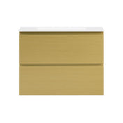 Wall-Mounted Bathroom Vanity, Liberte, 30-Inch with 2 Drawers in Natural Oak