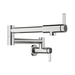 Wall-Mounted Pot Filler, Culina II, Cold Water, Solid Brass, PVD Steel