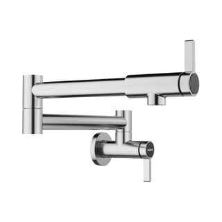 Wall-Mounted Pot Filler, Culina II, Cold Water, Solid Brass, PVD Steel