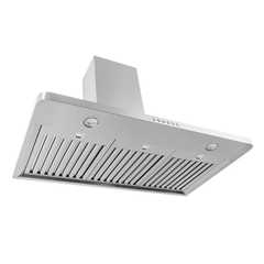 Wall Mounted Range Hood, 30 Inches Wide in Stainless Steel
