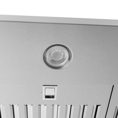 Wall Mounted Range Hood, 30 Inches Wide in Stainless Steel