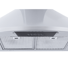 Wall-Mounted Range Hood, Vector, 30 Inches Wide in Stainless Steel