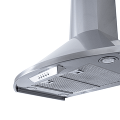 Wall-Mounted Range Hood, Vector, 30 Inches Wide in Stainless Steel