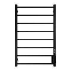 Wall Mounted Towel Warmer, Bell Series, 8-Bar in Matte Black