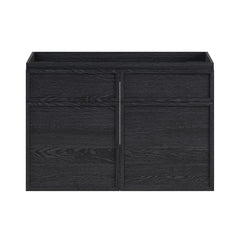 Wall-Mounted Vanity Cabinet, St. Tropez, 30 Inch without Top in Black Oak
