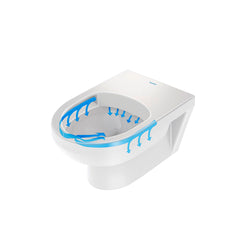 Wall-Mounted Washdown Toilet, ME by Starck, Elongated, Ceramic, White