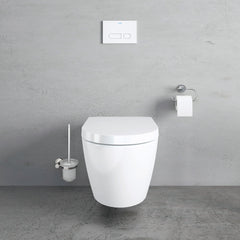 Wall-Mounted Washdown Toilet, ME by Starck, Elongated, Ceramic, White