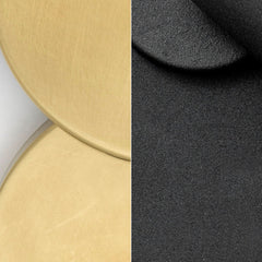 Wall Sconce, 1 Light, Black/Gold Steel with White Fabric Shade