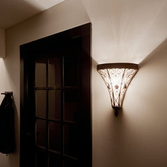 Wall Sconce, 1 Light, Bronze with Umber Seeded Glass Shade