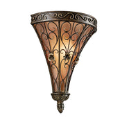 Wall Sconce, 1 Light, Bronze with Umber Seeded Glass Shade