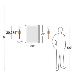 Wall Sconce, 1-Light Dimmable in Time Worn Brass with White Empire Shade