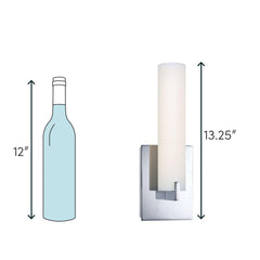 Wall Sconce, 1 Light with Etched Opal Glass Shade