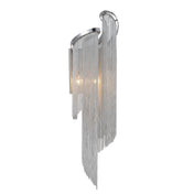 Wall Sconce, 2 Light, Chrome with Silver Shade