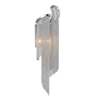 Wall Sconce, 2 Light, Chrome with Silver Shade