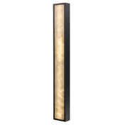 Wall Sconce, 36 in, Alabaster Shade with Black Finish