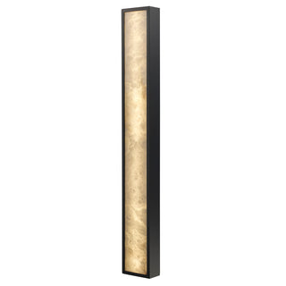Wall Sconce, 36 in, Alabaster Shade with Black Finish