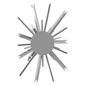 Wall Sconce, 4-Light Starburst Design in Polished Chrome