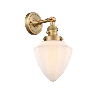 Wall Sconce, Brushed Brass with Clear Glass Shade