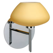 Wall Sconce, Dimmable 1-Light Fixture with Steel and Glass Shade