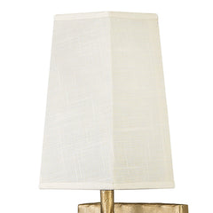 Wall Sconce, Single Light with Linen Shade in Champagne Gold