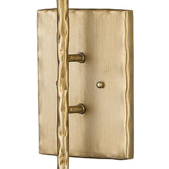Wall Sconce, Single Light with Linen Shade in Champagne Gold