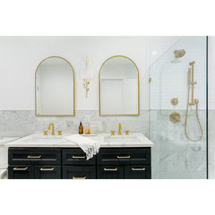 Wall Sconce with 2 Lights, Gold Steel with White Silk Drum Shade