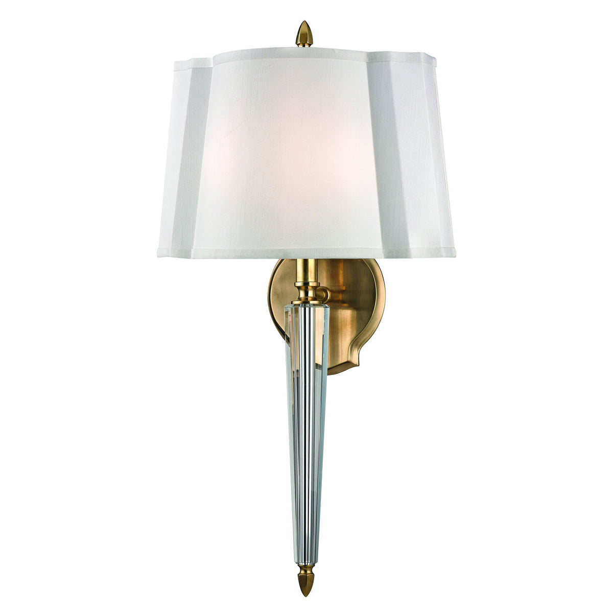 Wall Sconce with 2 Lights in Aged Brass Finish
