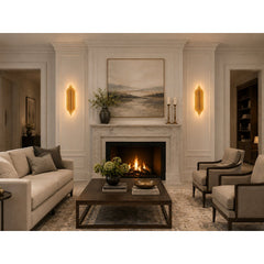 Wall Sconce with 2 Lights in Gold Stainless Steel