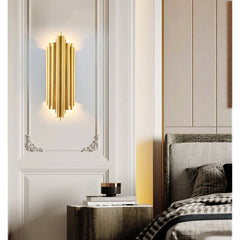 Wall Sconce with 2 Lights in Gold Stainless Steel