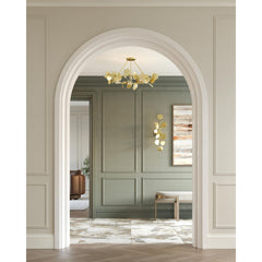 Wall Sconce with 4 Lights in Gilded Silver