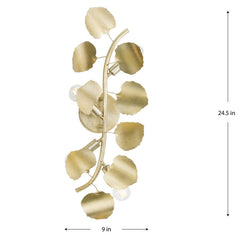 Wall Sconce with 4 Lights in Gilded Silver